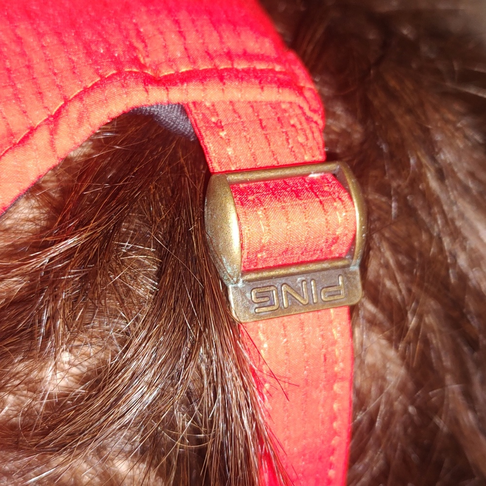 Ping Stitched Patch Red Golf Runner Strapback Hat… - image 6